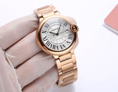 Ballon Bleu de Cartier 42MM 8215 Movement Men Gold Bracelet Blue/Black/White Watch